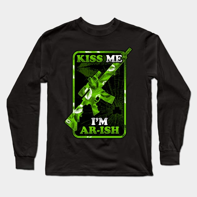 Kiss me I'm Ar-Ish Long Sleeve T-Shirt by TreehouseDesigns